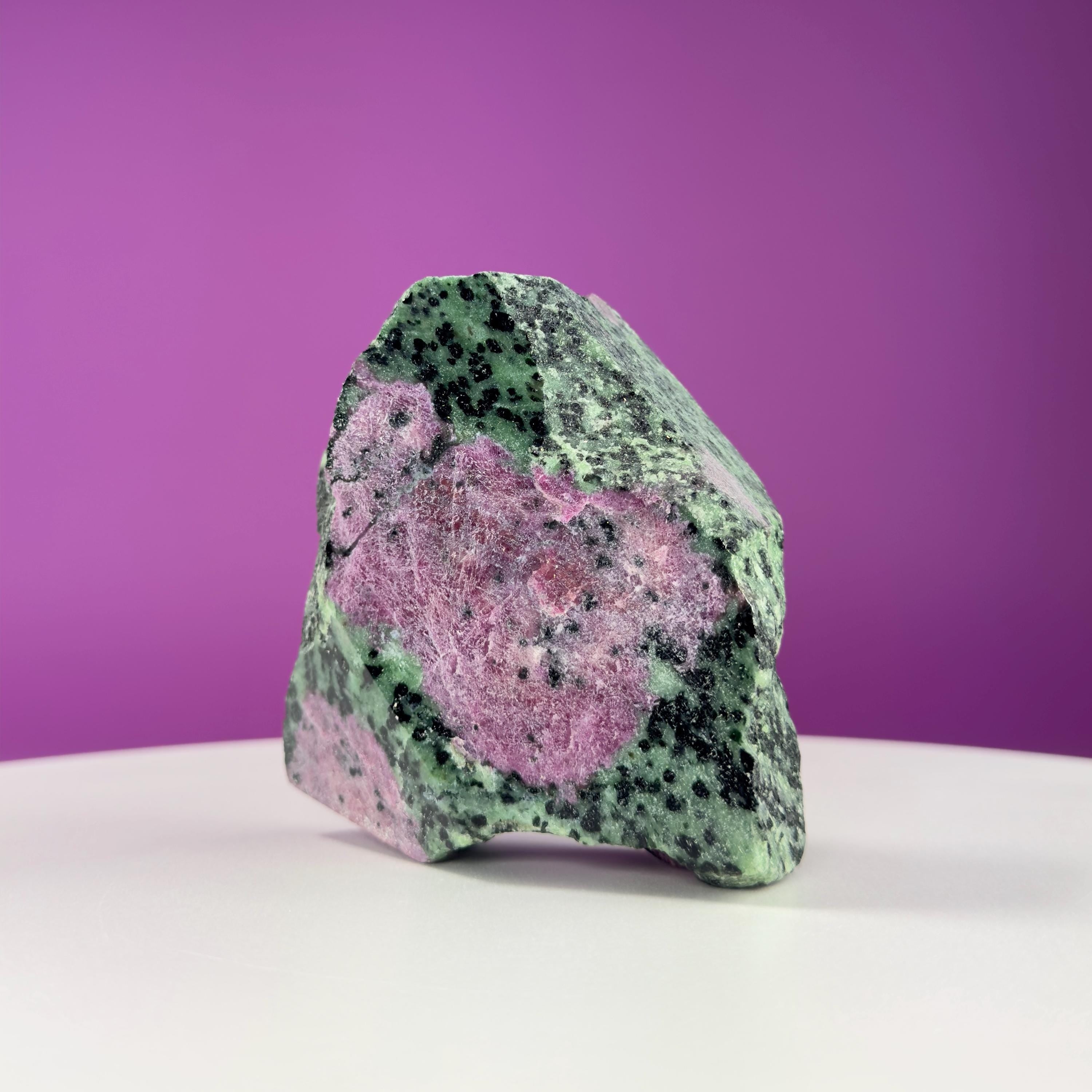 Ruby Zoisite Semi-Polished Specimen, UV Reactive