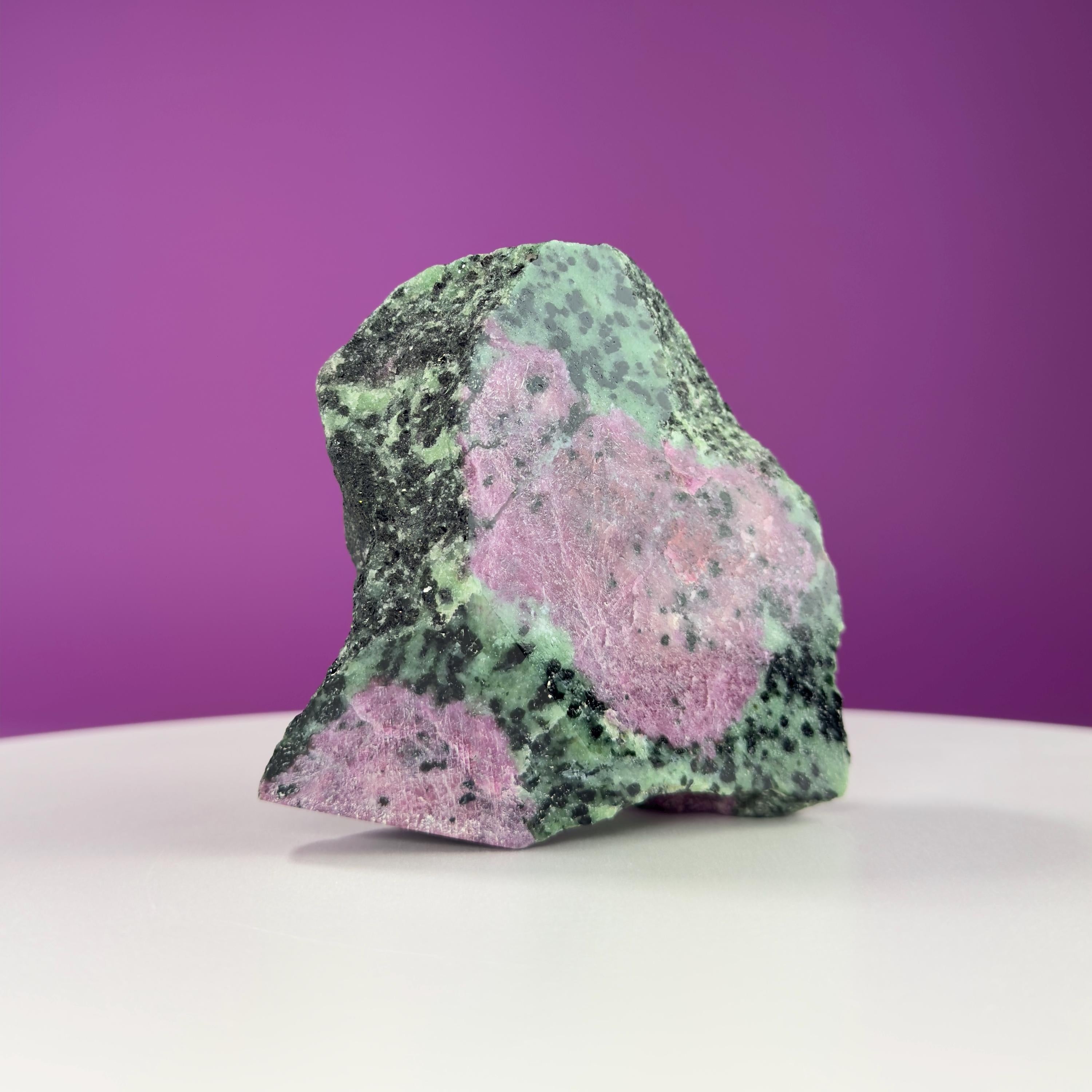 Ruby Zoisite Semi-Polished Specimen, UV Reactive