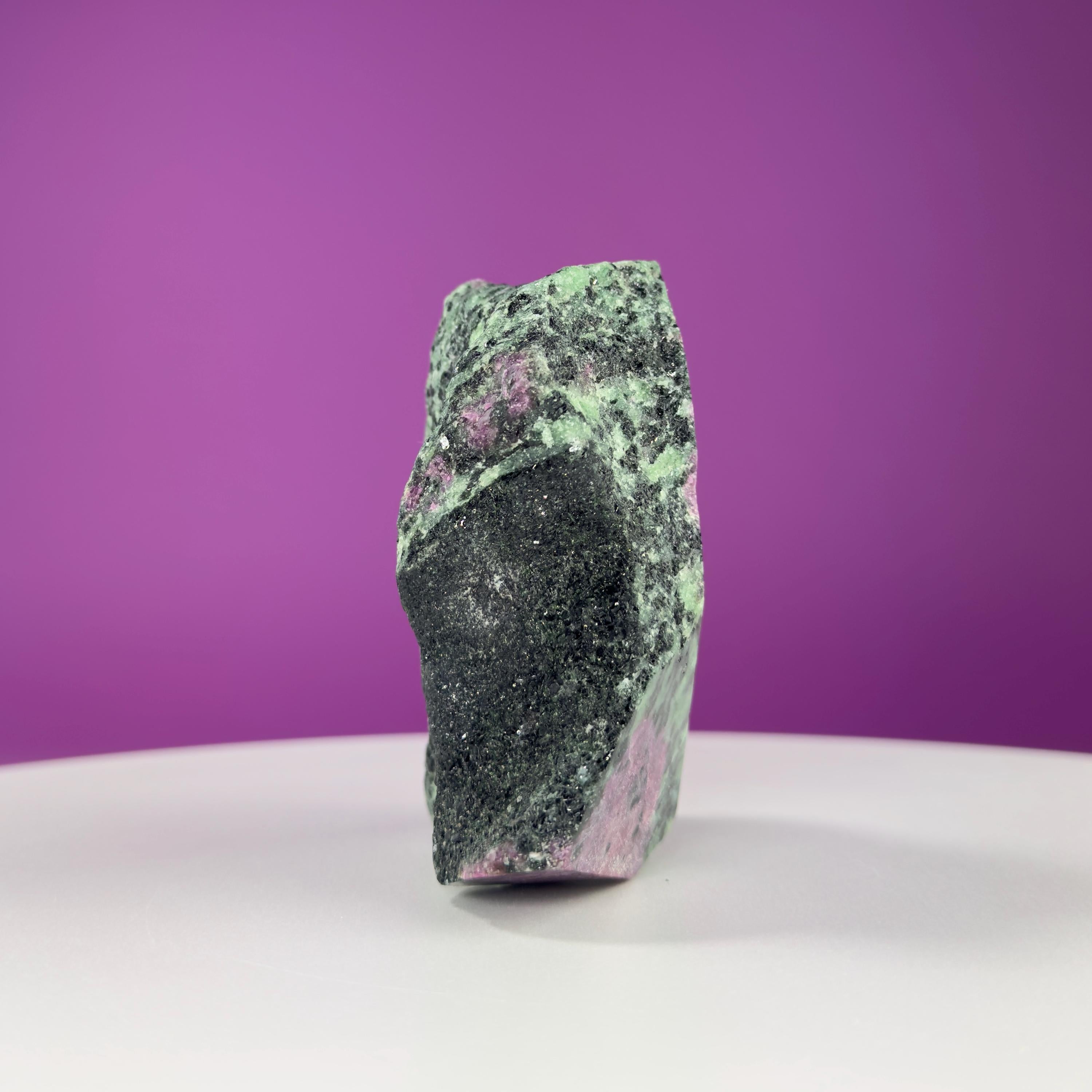 Ruby Zoisite Semi-Polished Specimen, UV Reactive
