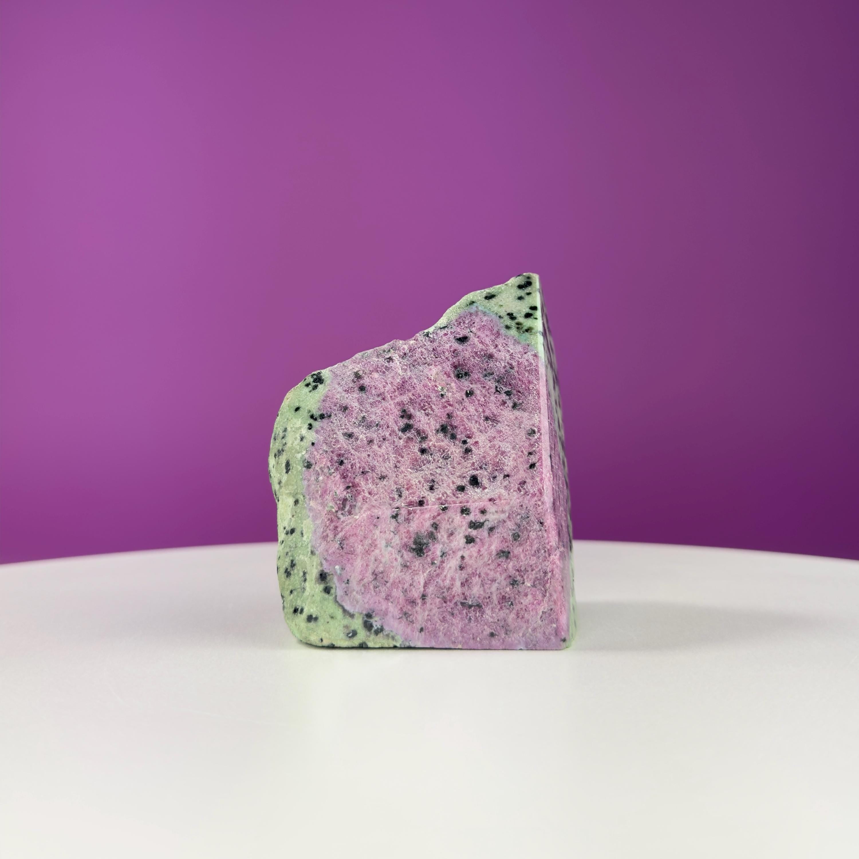 Ruby Zoisite Semi-Polished Specimen, UV Reactive, 14.40 ounces