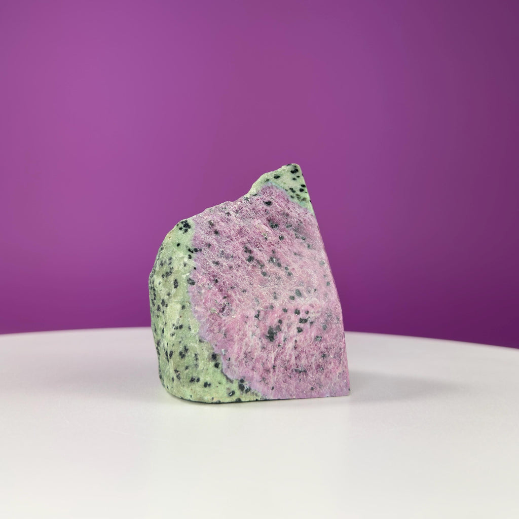 Ruby Zoisite Semi-Polished Specimen, UV Reactive, 14.40 ounces