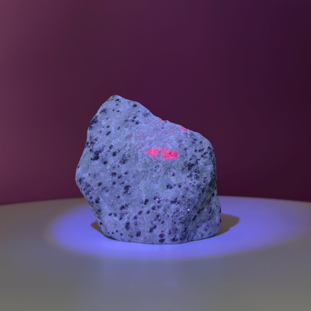 Ruby Zoisite Semi-Polished Specimen, UV Reactive, 14.40 ounces