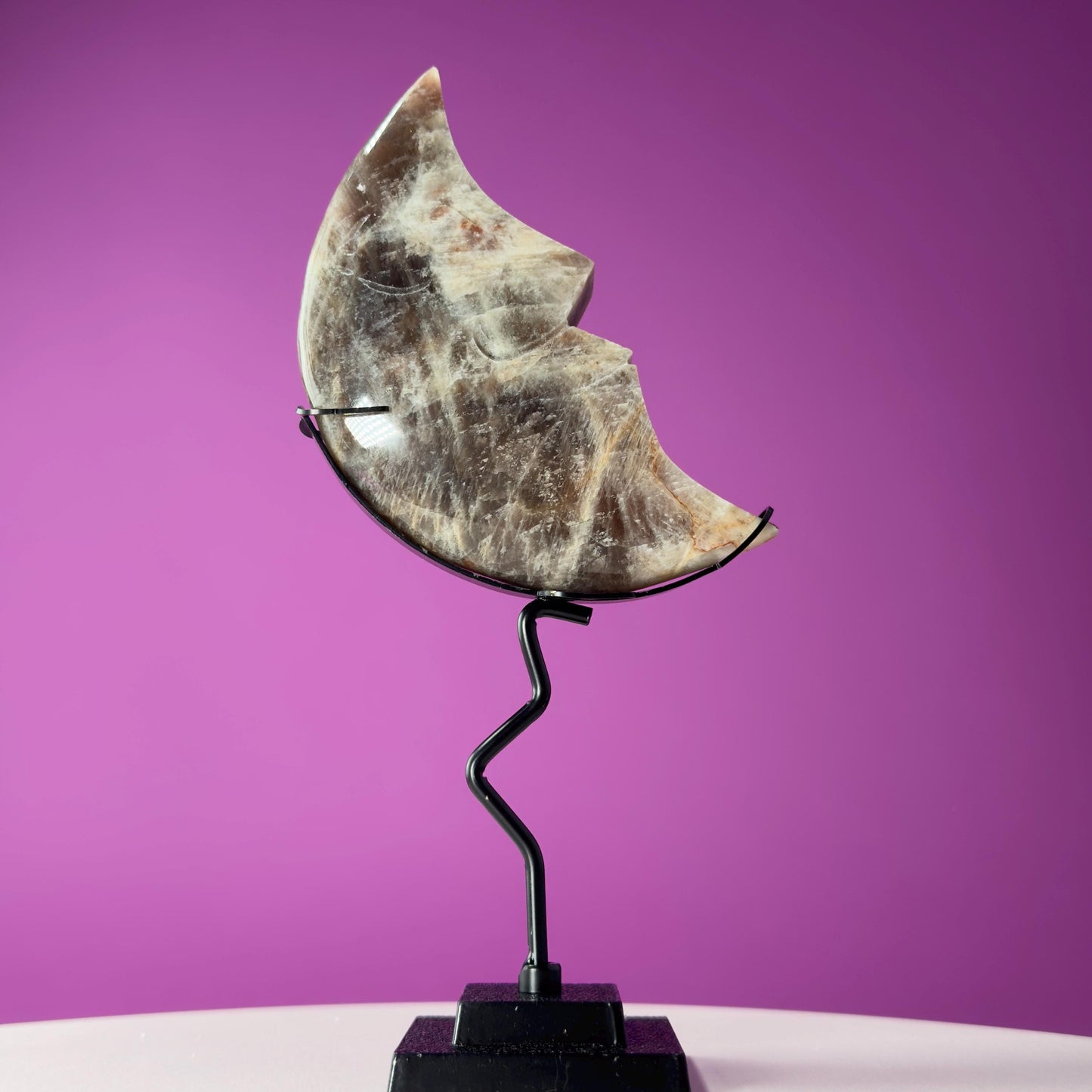 Moonstone Moon (Includes Black Metal Stand)