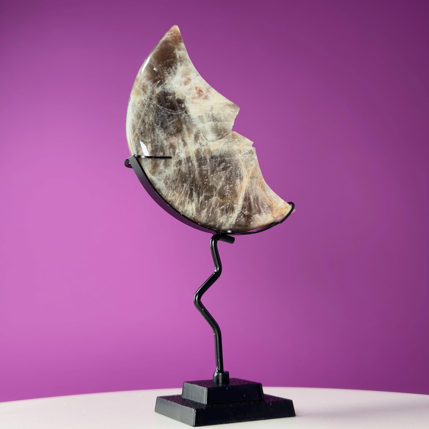 Moonstone Moon (Includes Black Metal Stand)