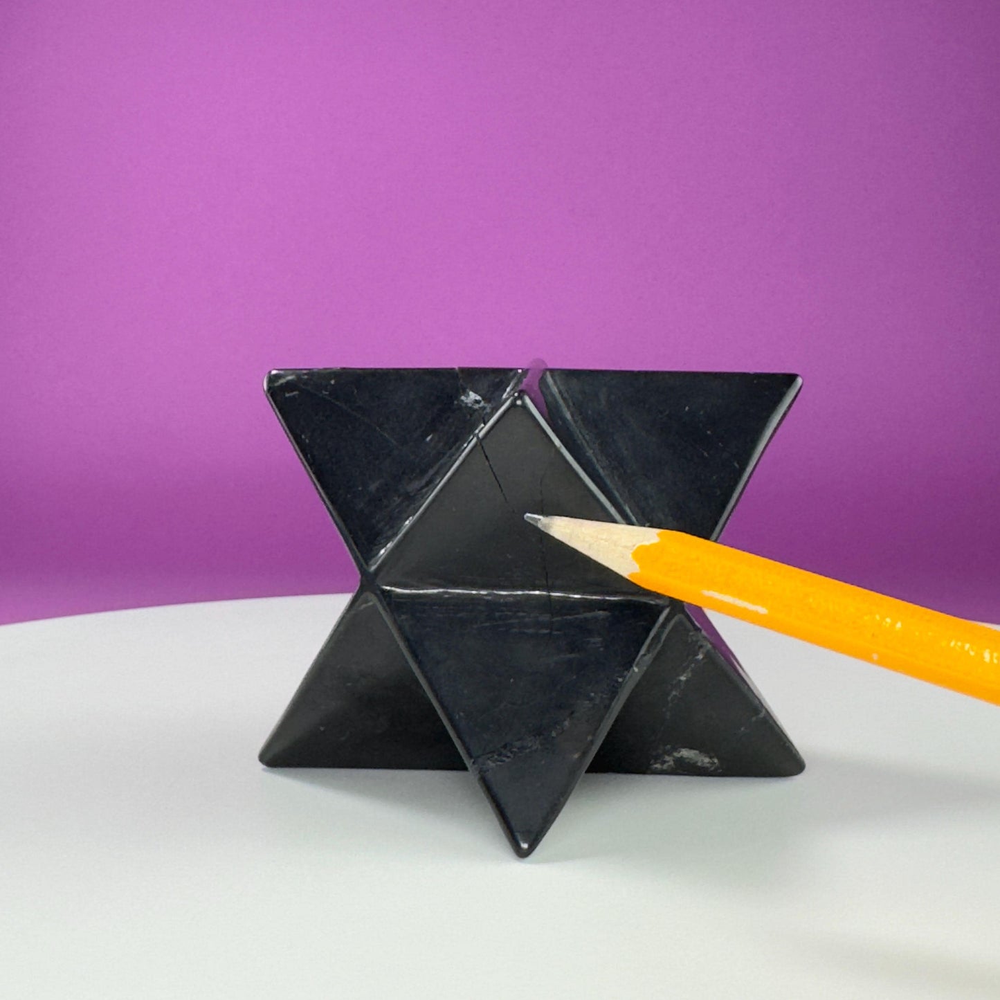 Shungite Merkaba Carving (Russia), Akonis Misfit Crystal