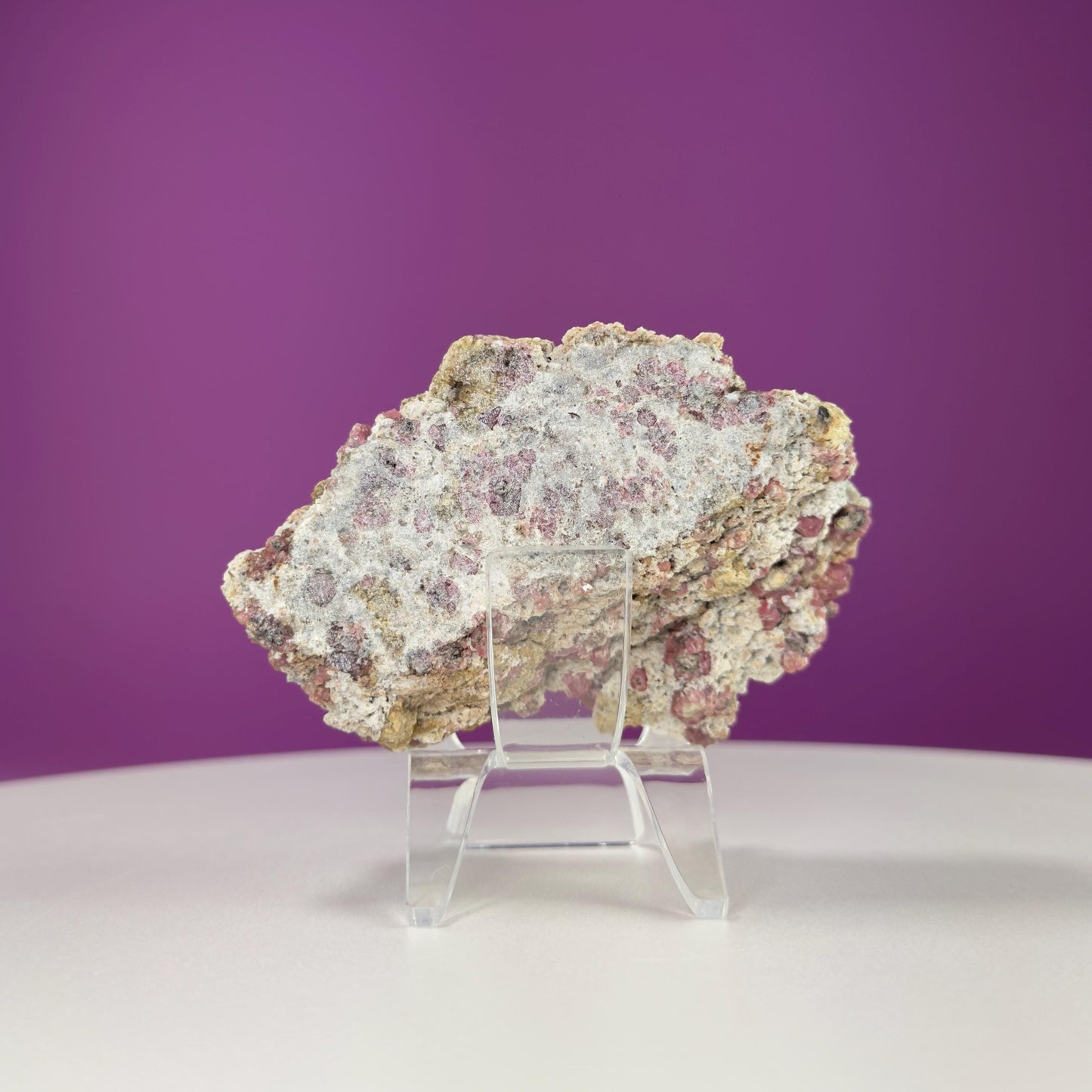 Pink Garnet Specimen (Mexico) (Includes Acrylic Stand)