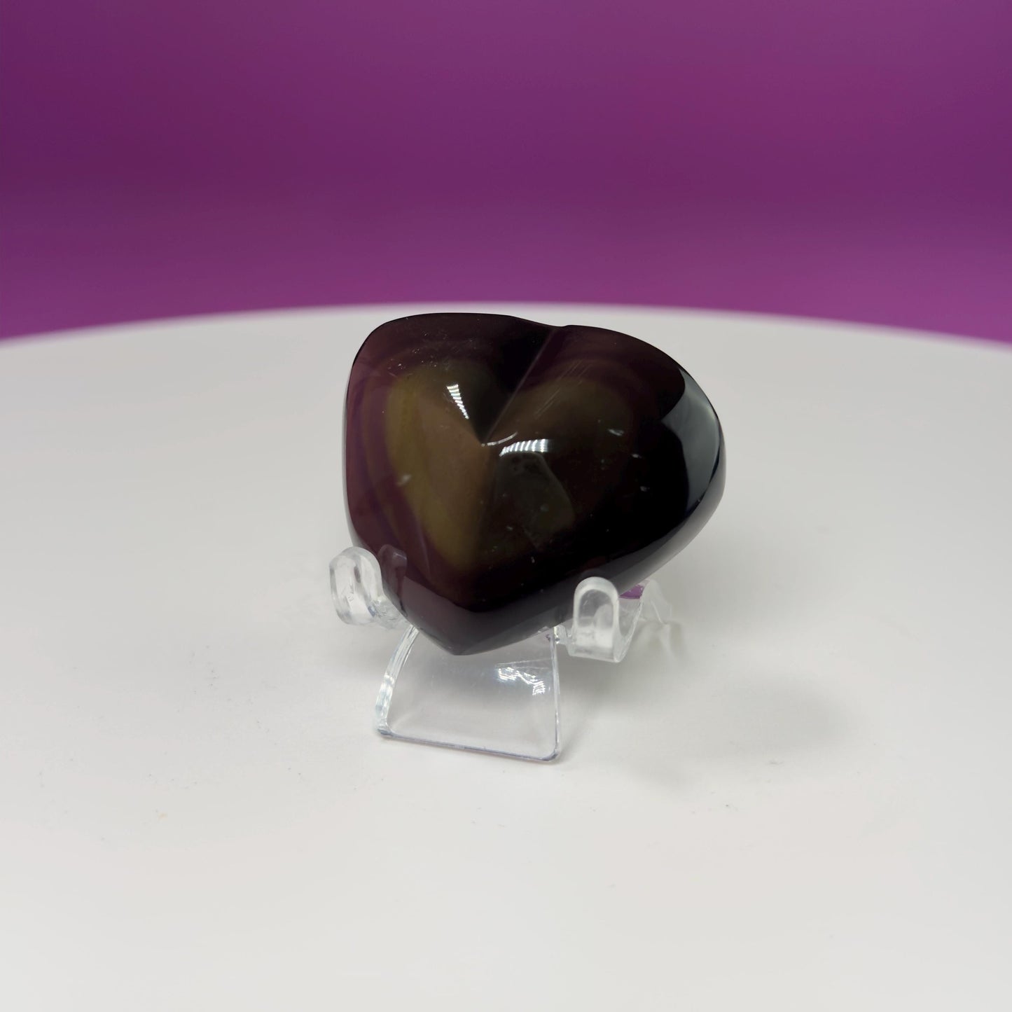 Mini Rainbow Obsidian Heart Carving (Mexico)