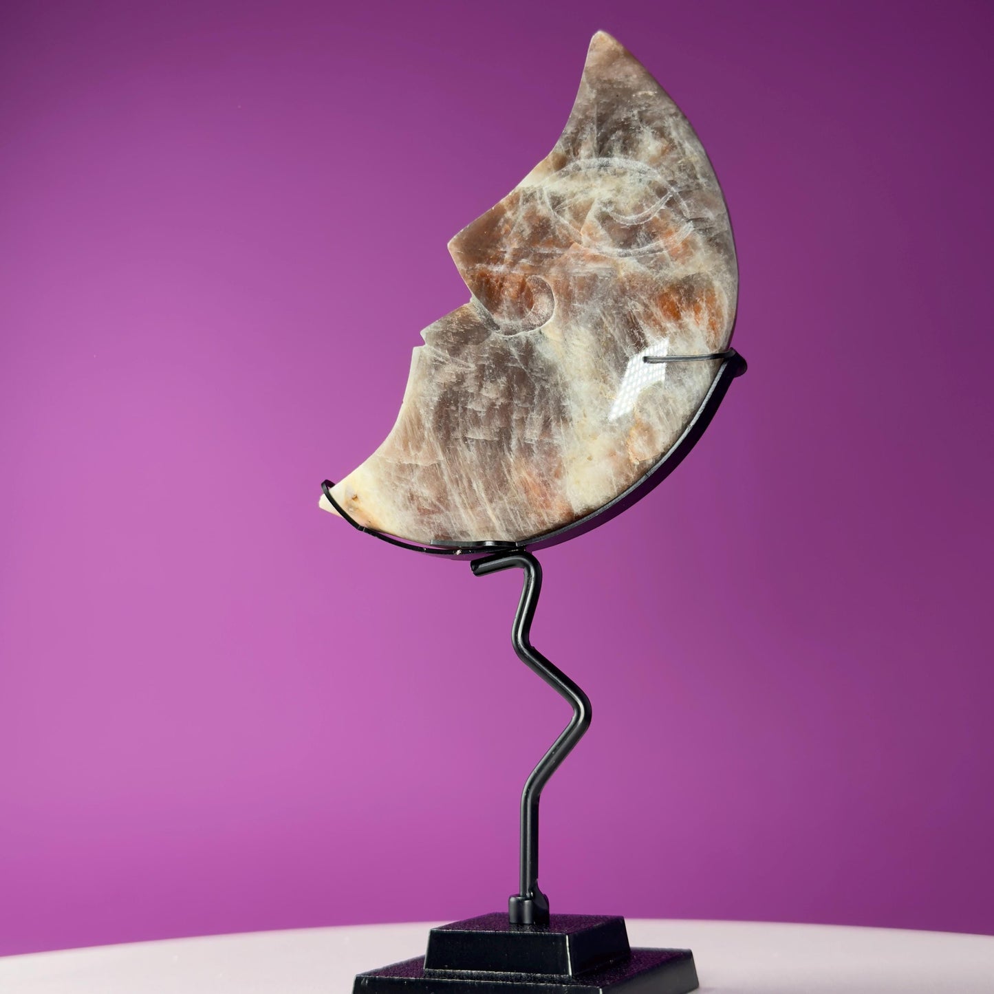 Moonstone Moon (Includes Black Metal Stand)