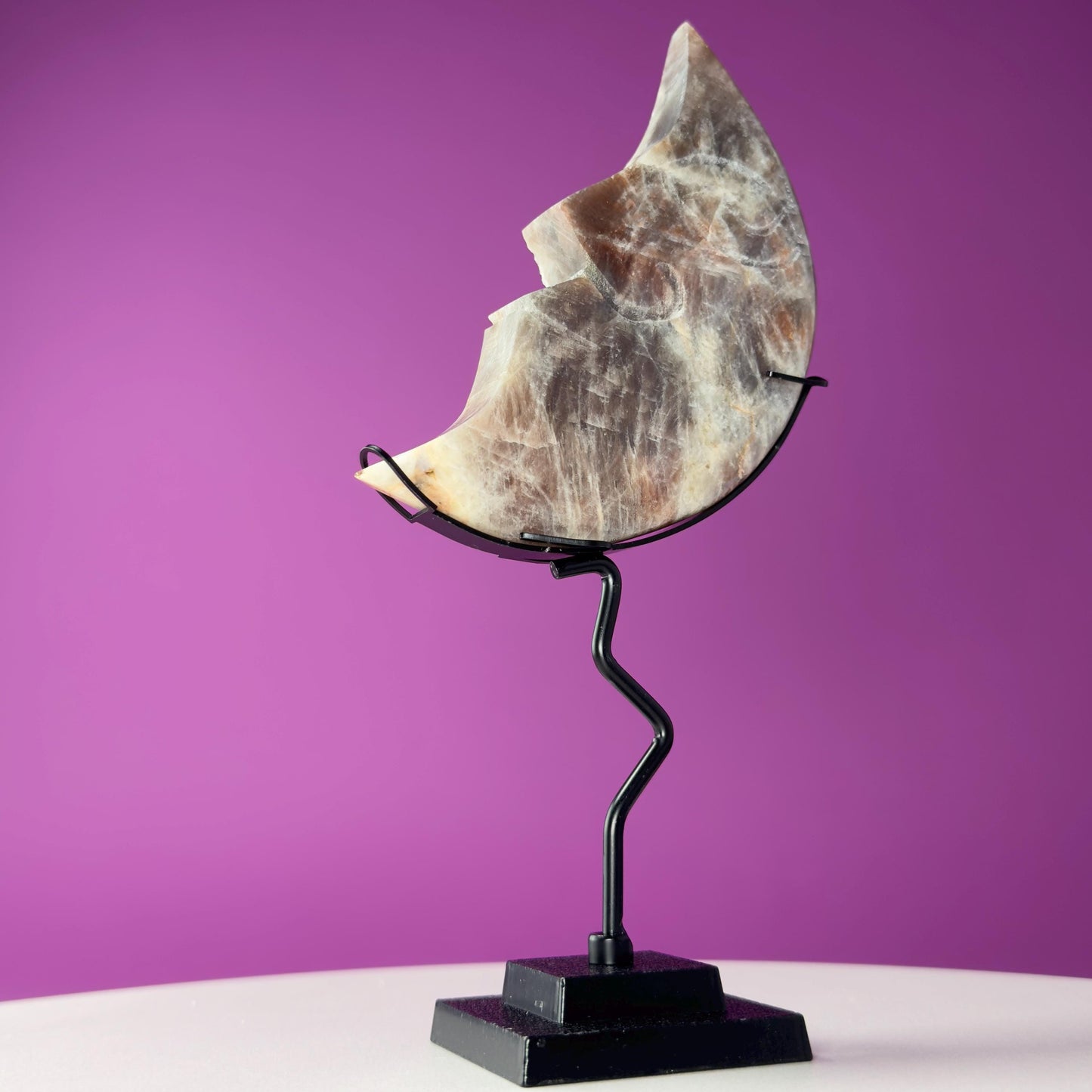 Moonstone Moon (Includes Black Metal Stand)