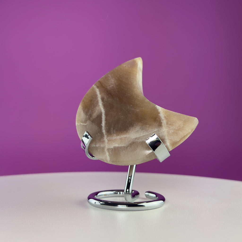 Moonstone Moon (Includes Silver Metal Stand)