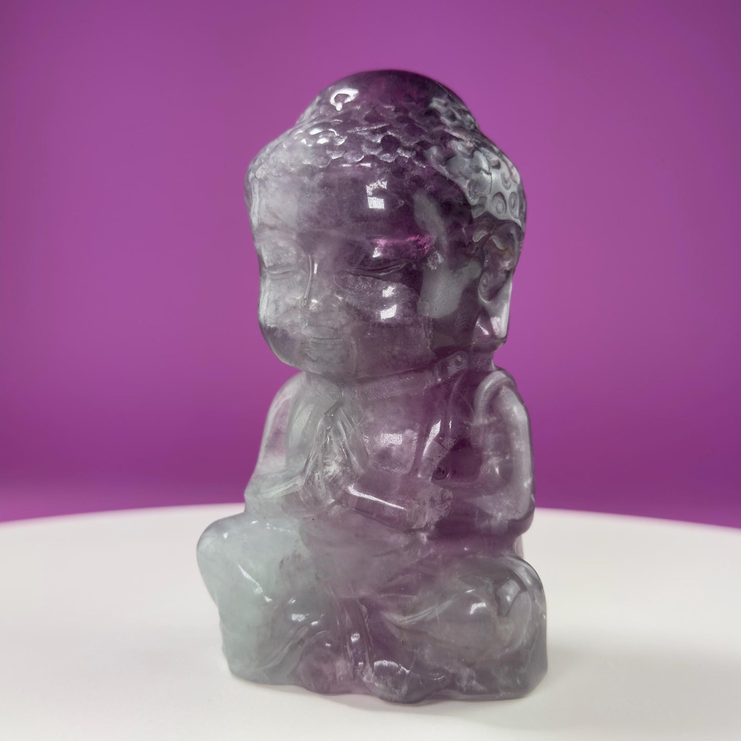 Fluorite Buddha Carving (Choice of Color)