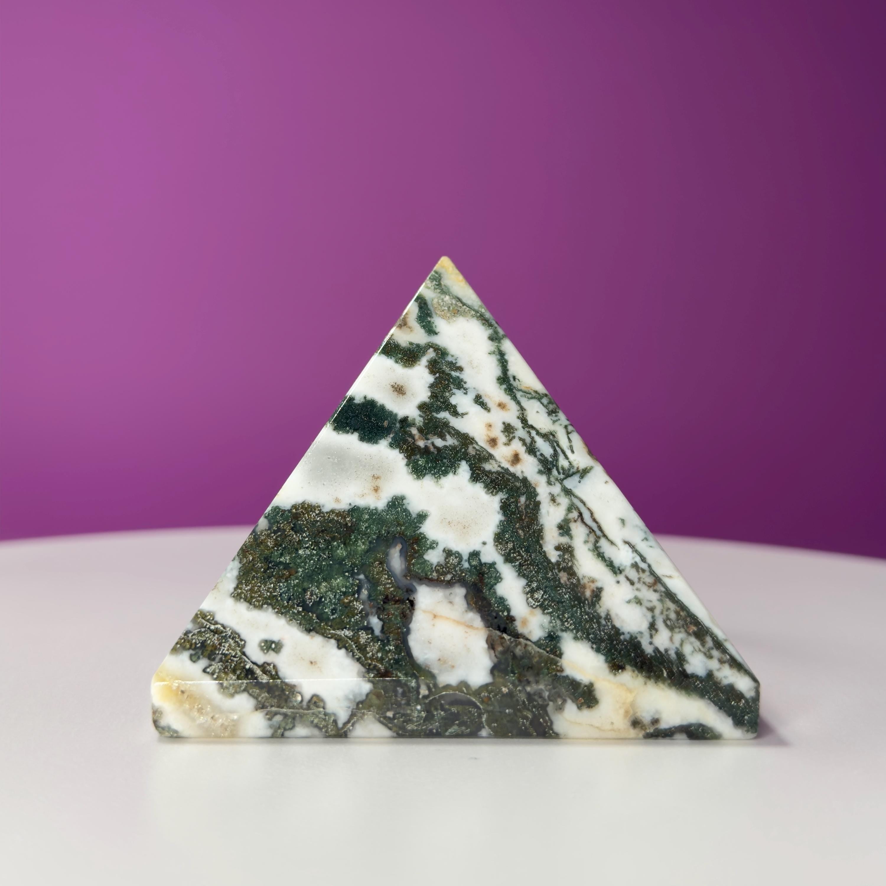 Moss Agate Pyramid