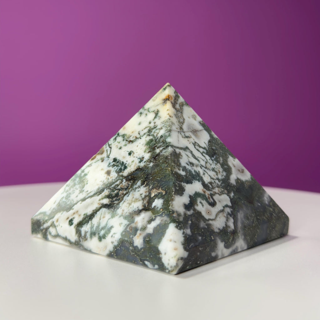 Moss Agate Pyramid