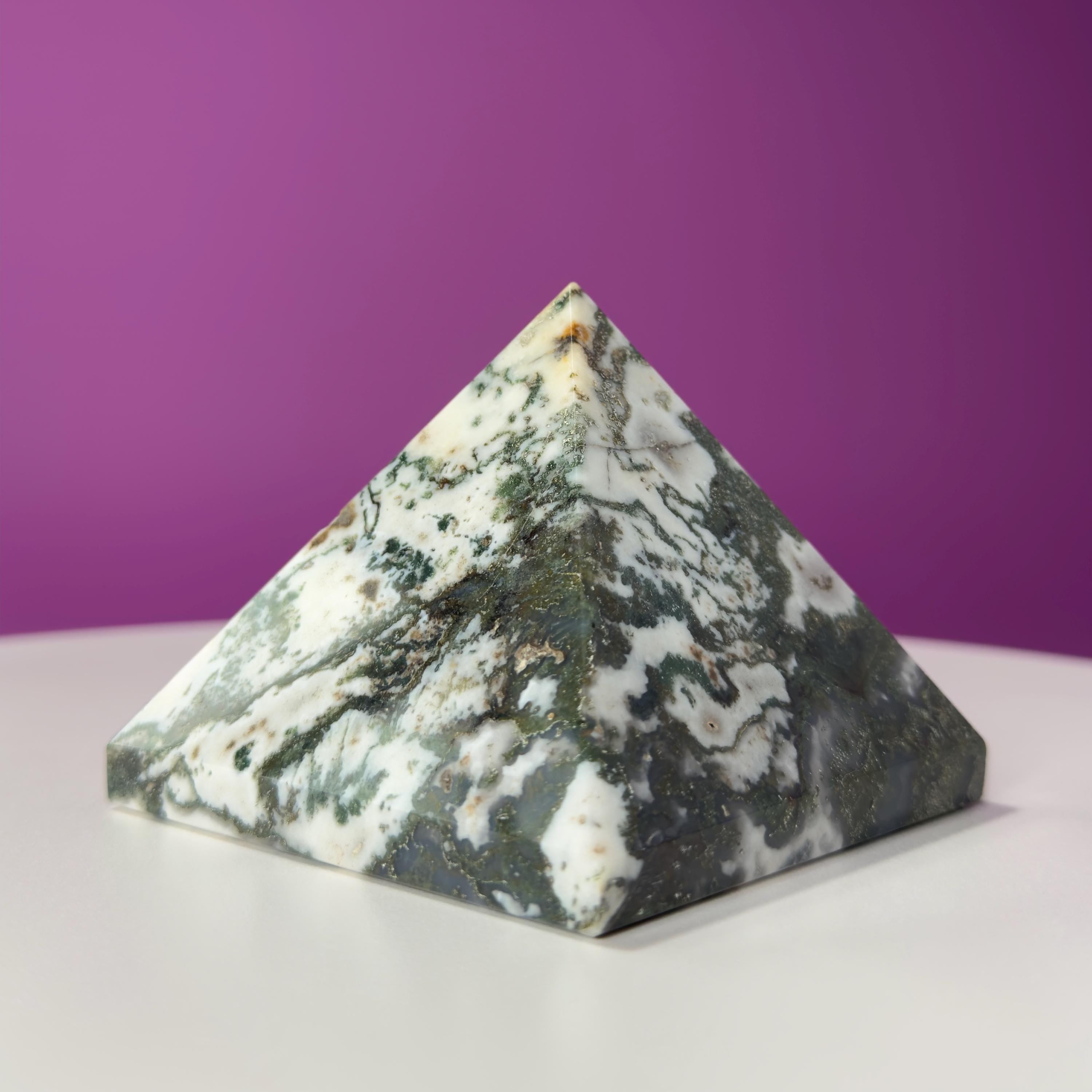 Moss Agate Pyramid
