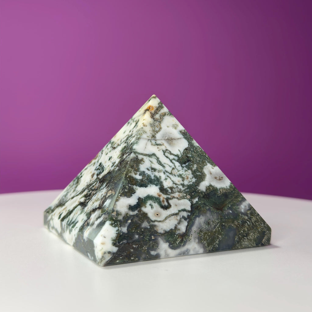 Moss Agate Pyramid