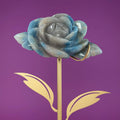Trolleite Flower Carving (Brazil) (Includes Gold Metal Stand)