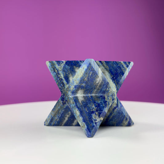 Lapis Lazuli Merkaba Carving