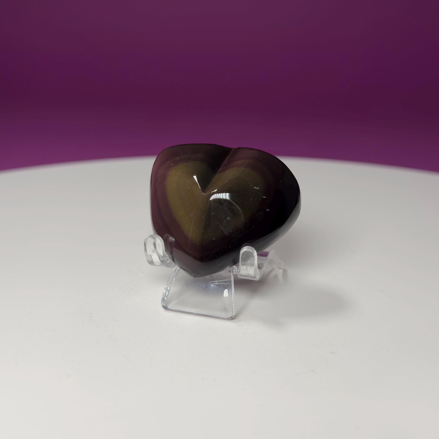 Mini Rainbow Obsidian Heart Carving (Mexico)