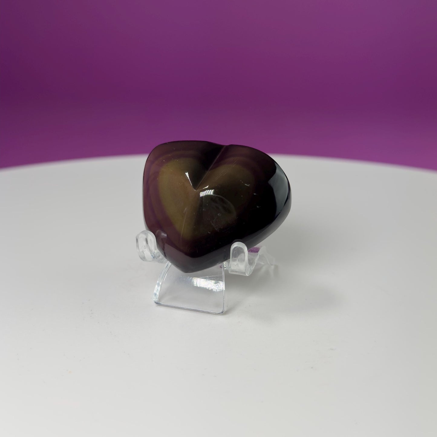 Mini Rainbow Obsidian Heart Carving (Mexico)