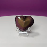 Mini Rainbow Obsidian Heart Carving (Mexico)