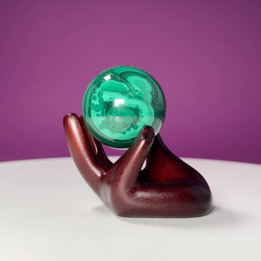 Malachite Sphere (Democratic Republic of the Congo) (Includes Hand Sphere Stand)