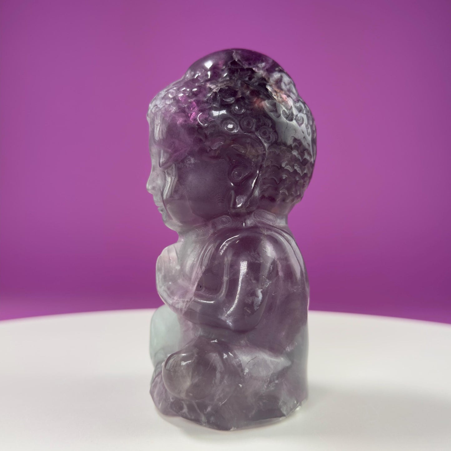 Fluorite Buddha Carving (Choice of Color)