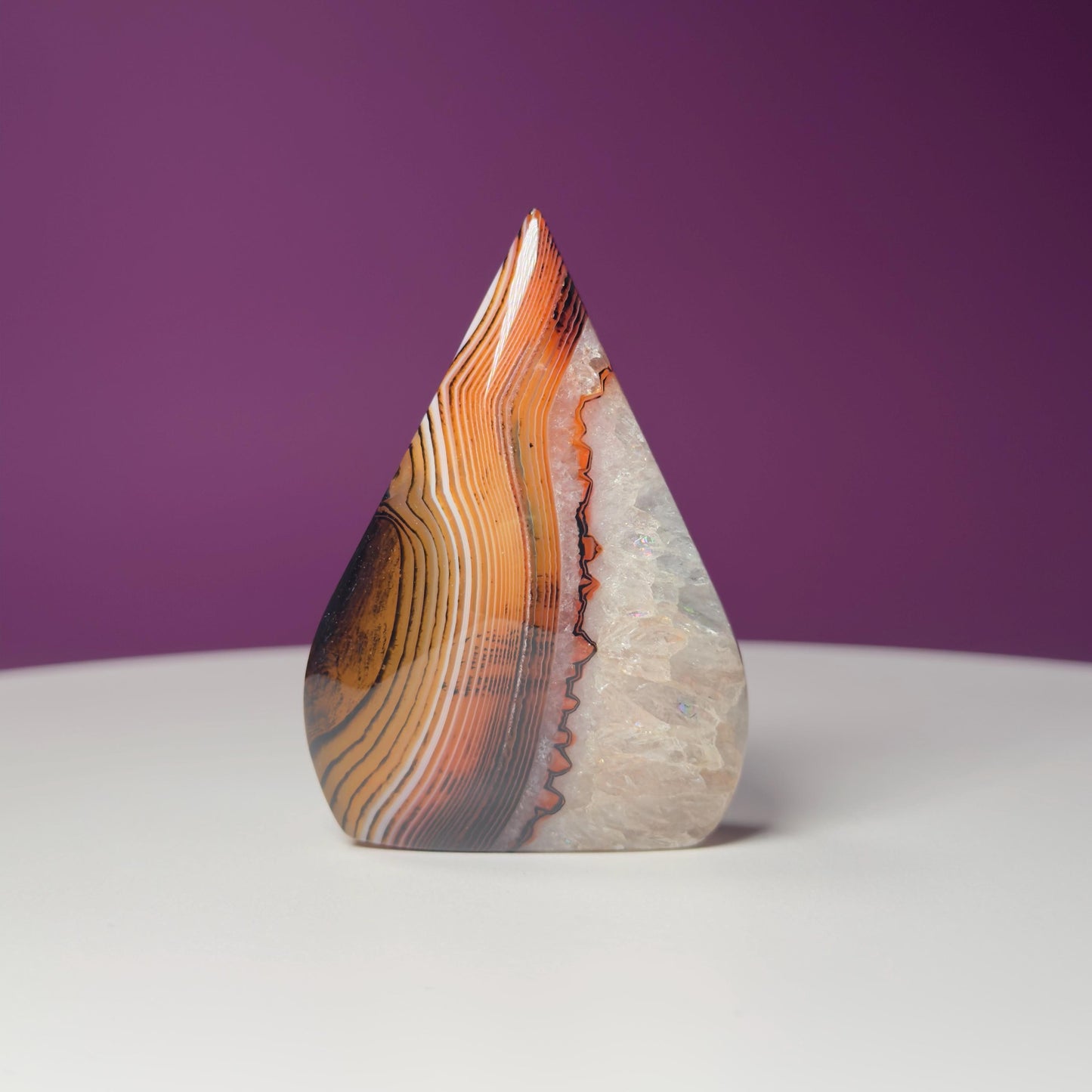 Sardonyx Tear Drop Carving
