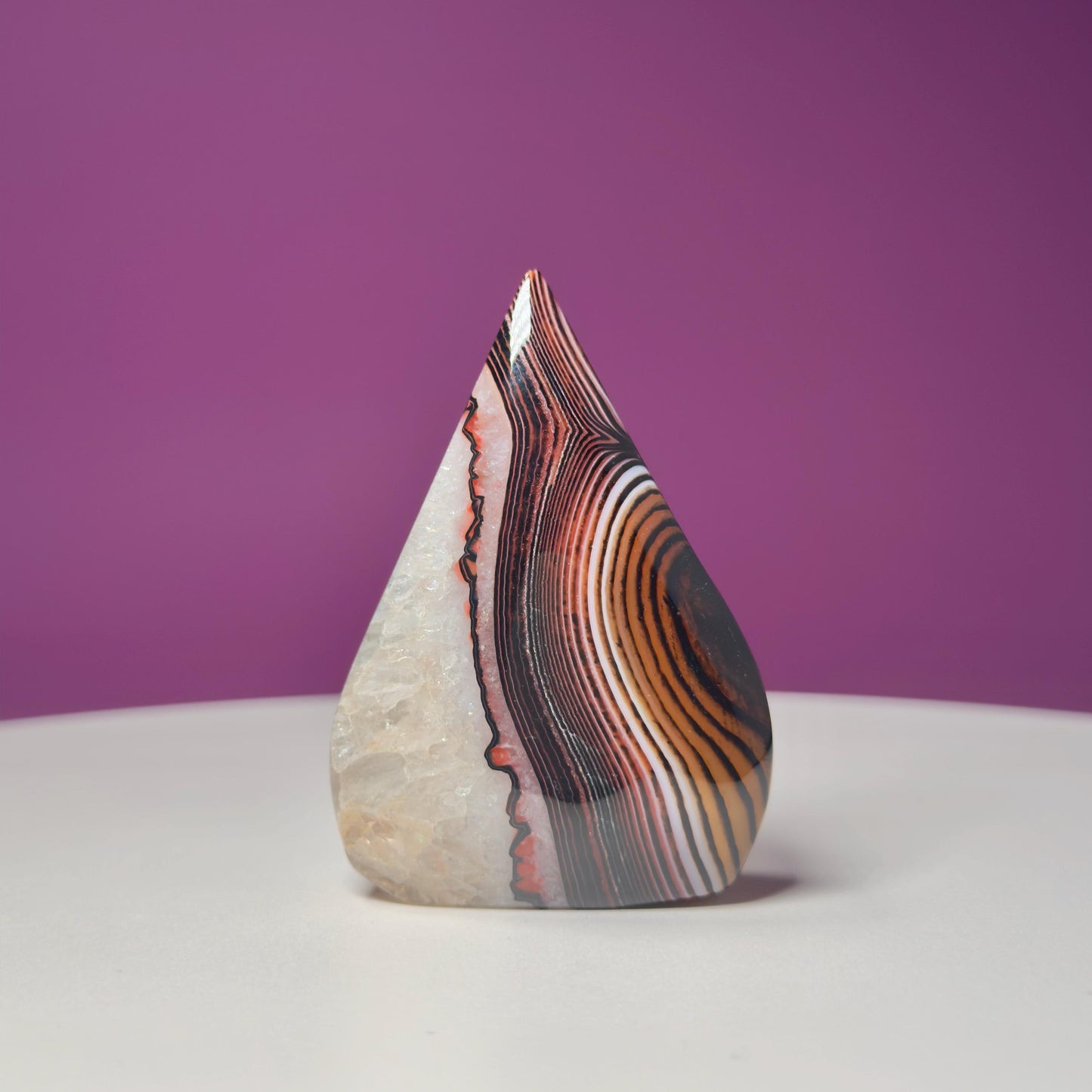 Sardonyx Tear Drop Carving