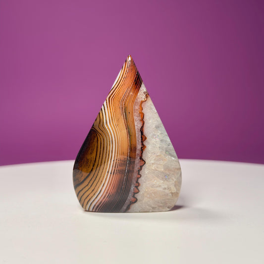Sardonyx Tear Drop Carving