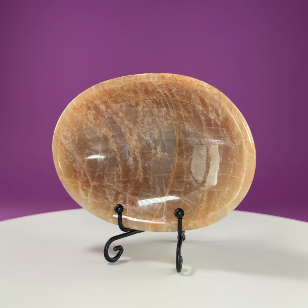 Moonstone Bowl | Crystal Charging & Ritual Offering Dish for Energy Work
