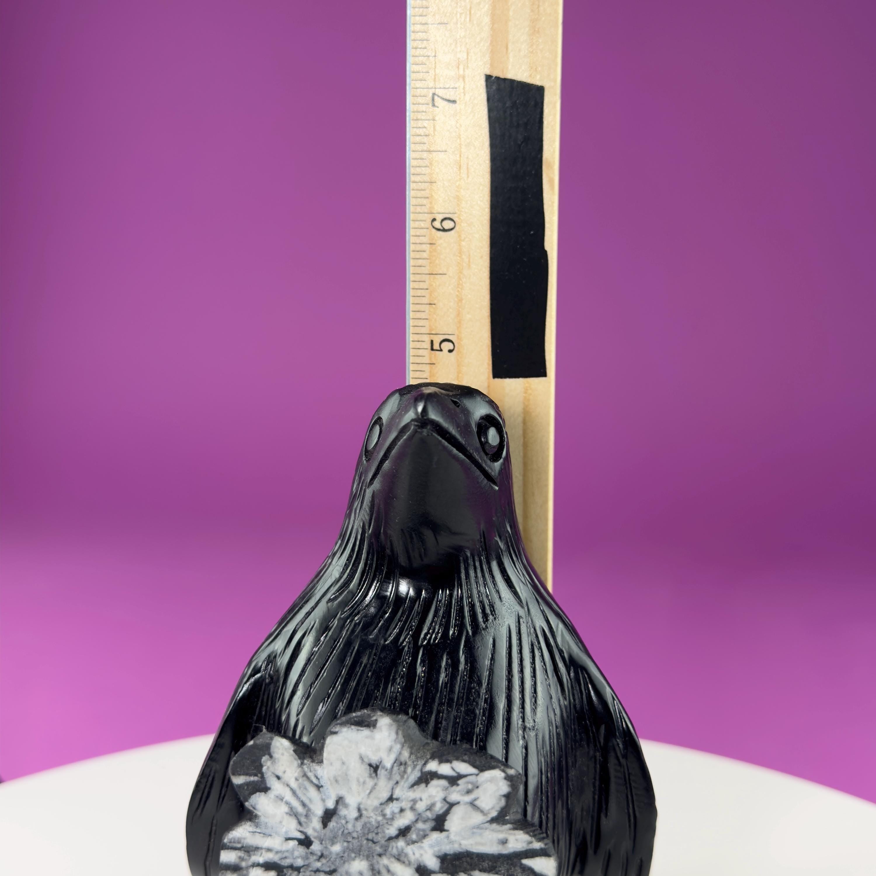 Chrysanthemum Stone Penguin Carving with Natural Flower Formation