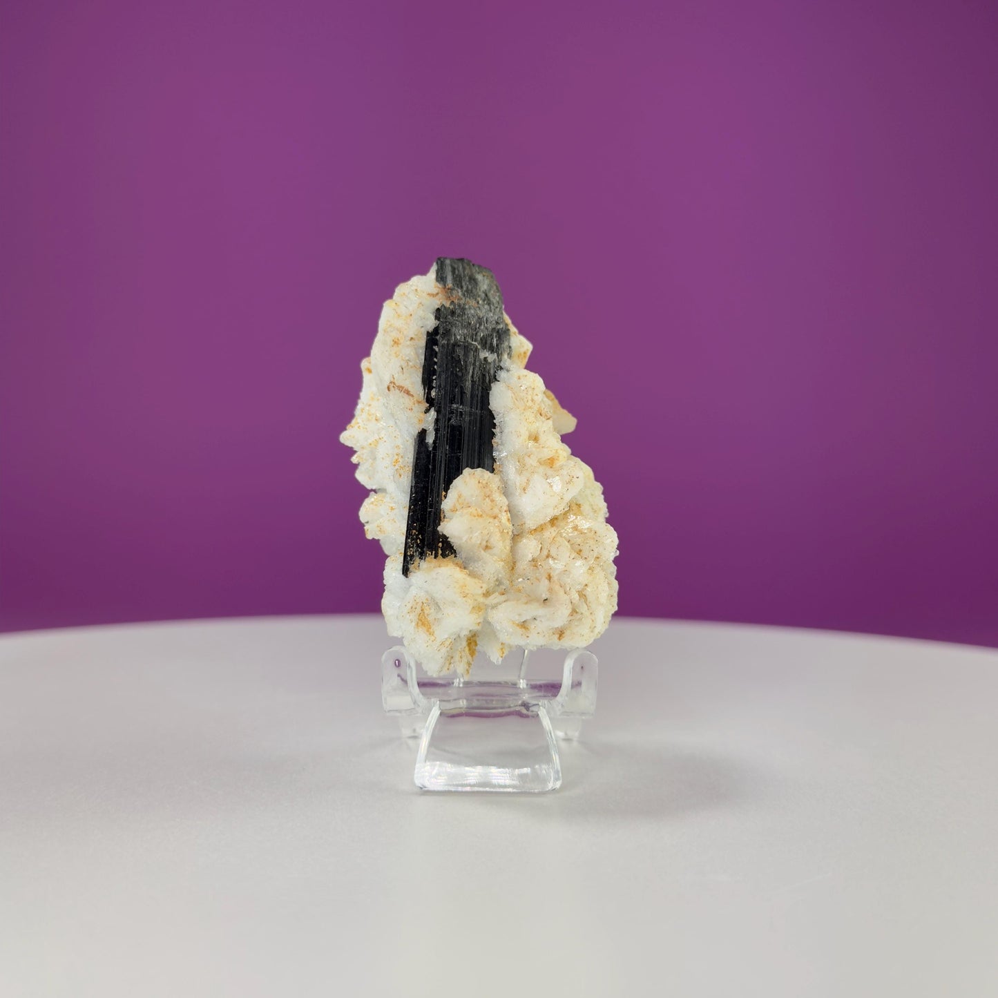 Black Tourmaline in Matrix (Skardu, Pakistan) (Includes Acrylic Stand)