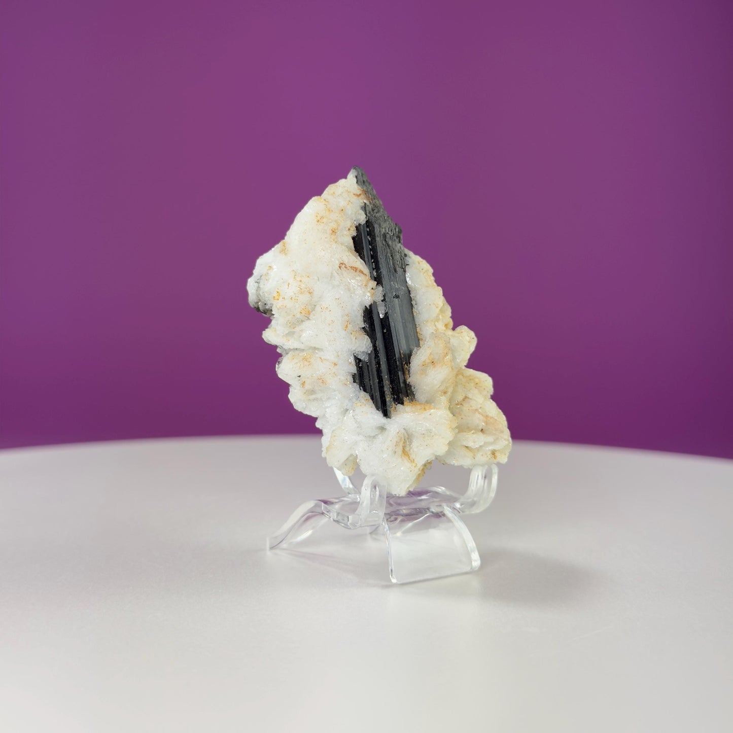 Black Tourmaline in Matrix (Skardu, Pakistan) (Includes Acrylic Stand)