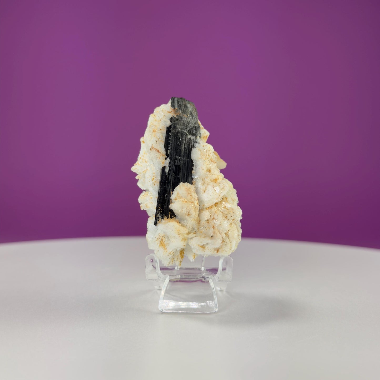 Black Tourmaline in Matrix (Skardu, Pakistan) (Includes Acrylic Stand)