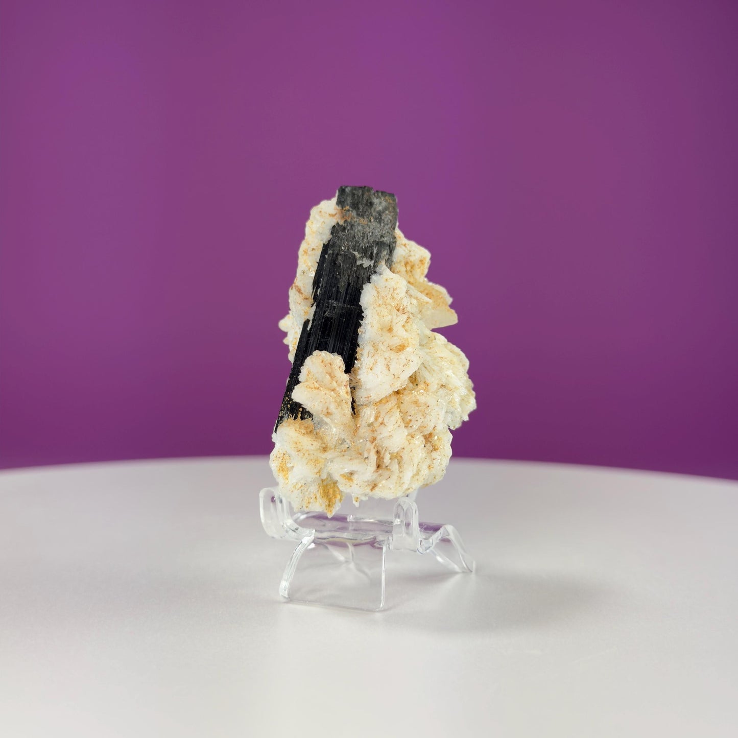 Black Tourmaline in Matrix (Skardu, Pakistan) (Includes Acrylic Stand)