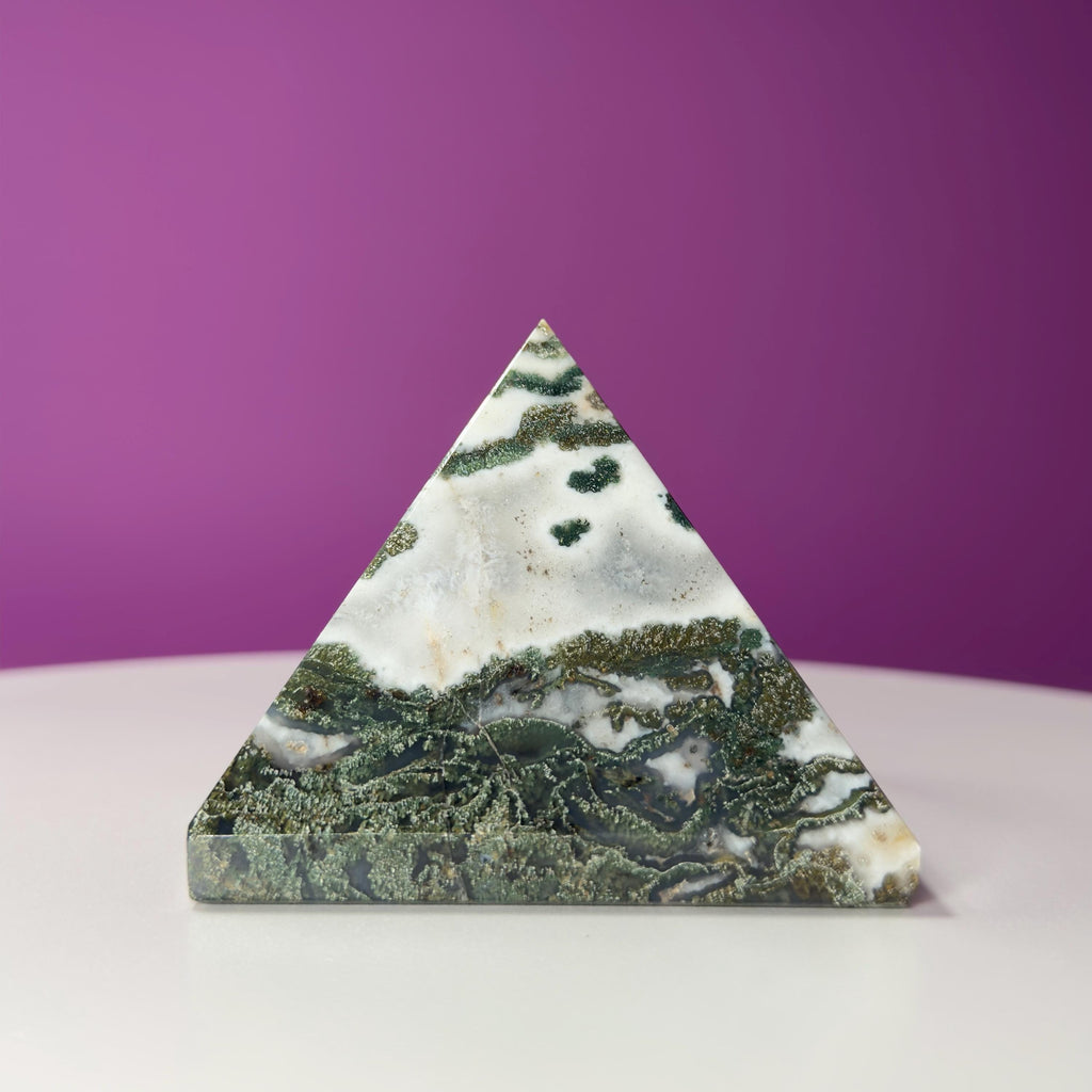 Moss Agate Pyramid