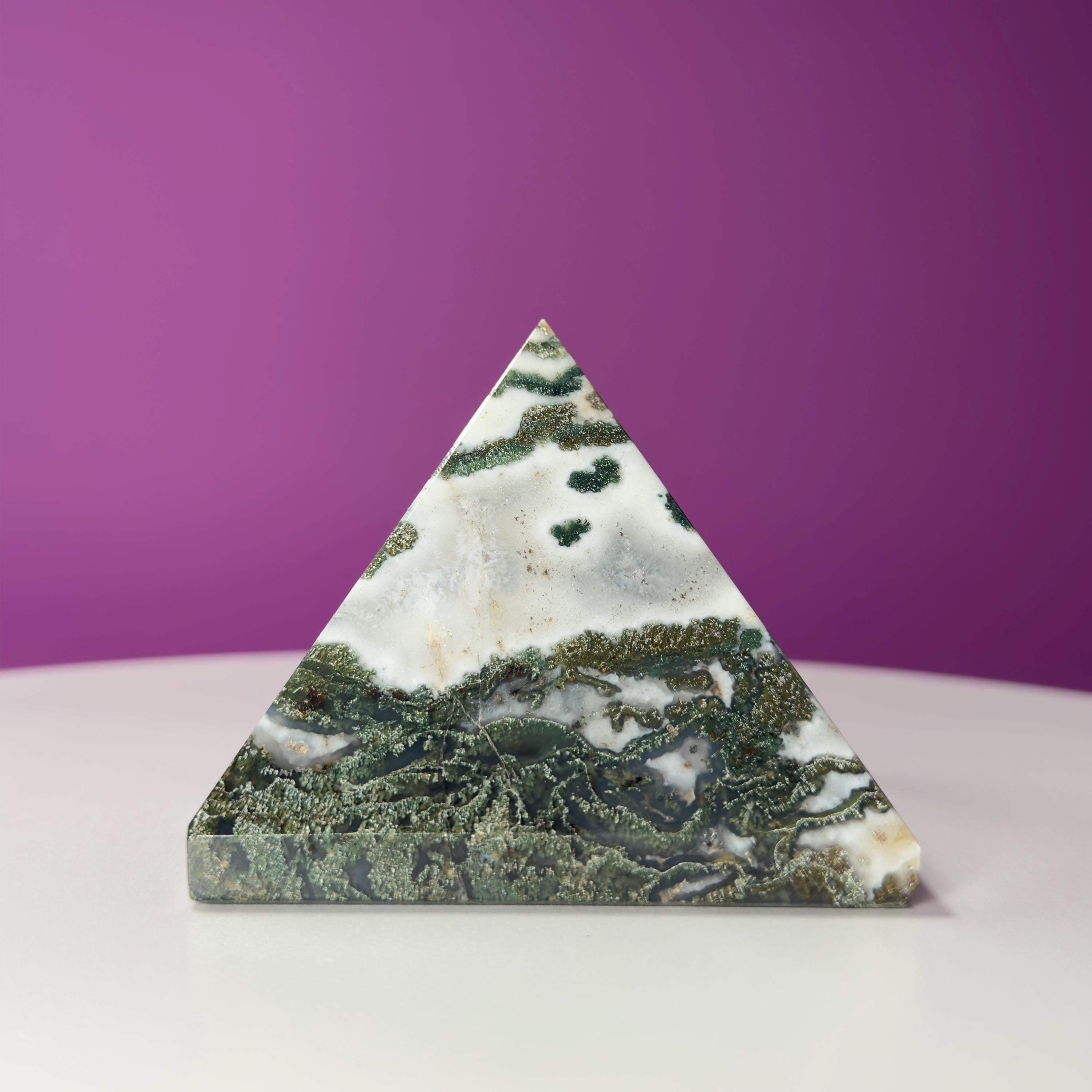 Moss Agate Pyramid
