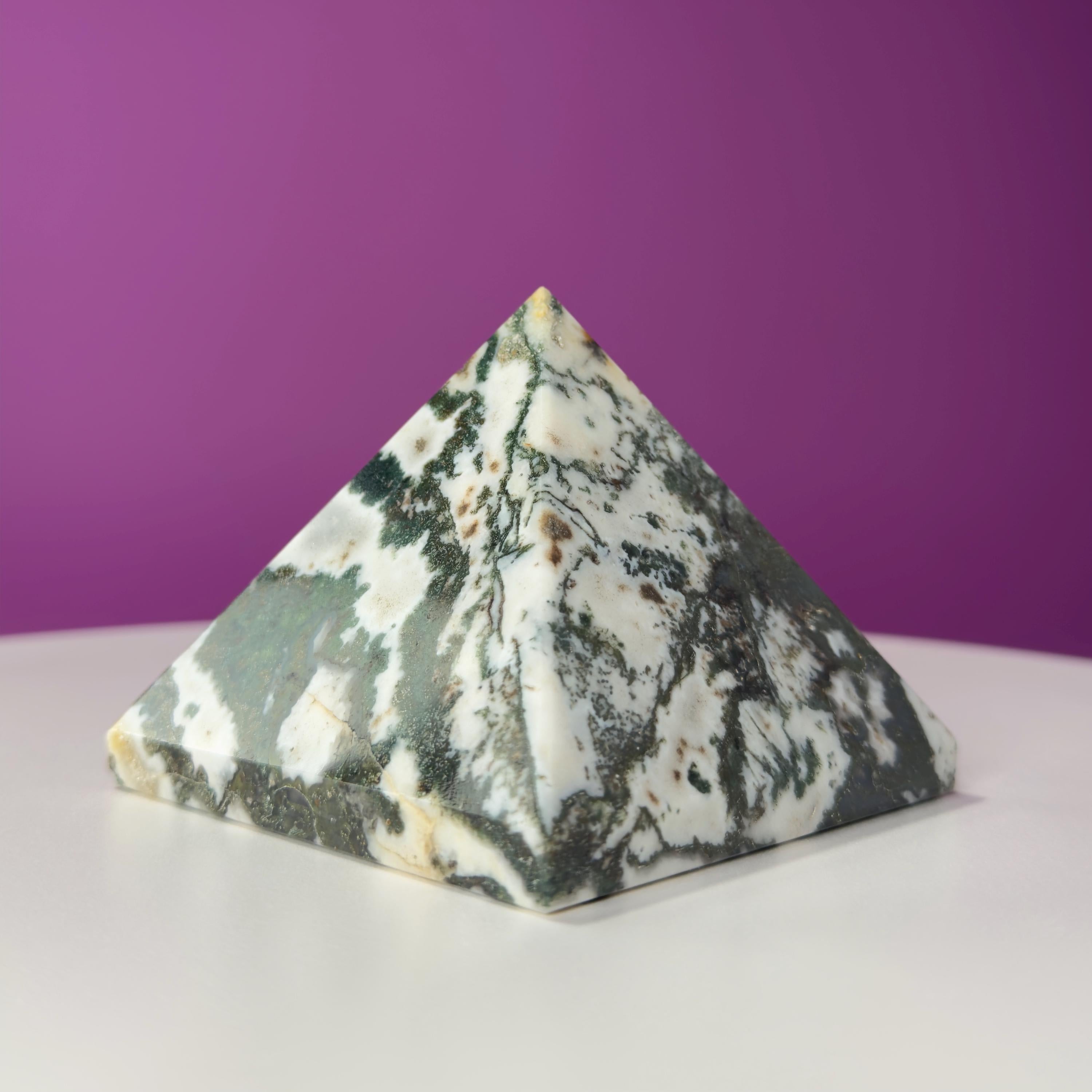 Moss Agate Pyramid