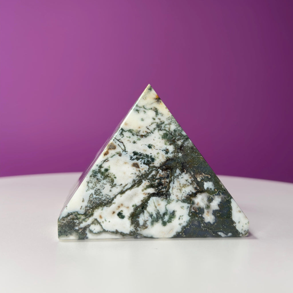 Moss Agate Pyramid