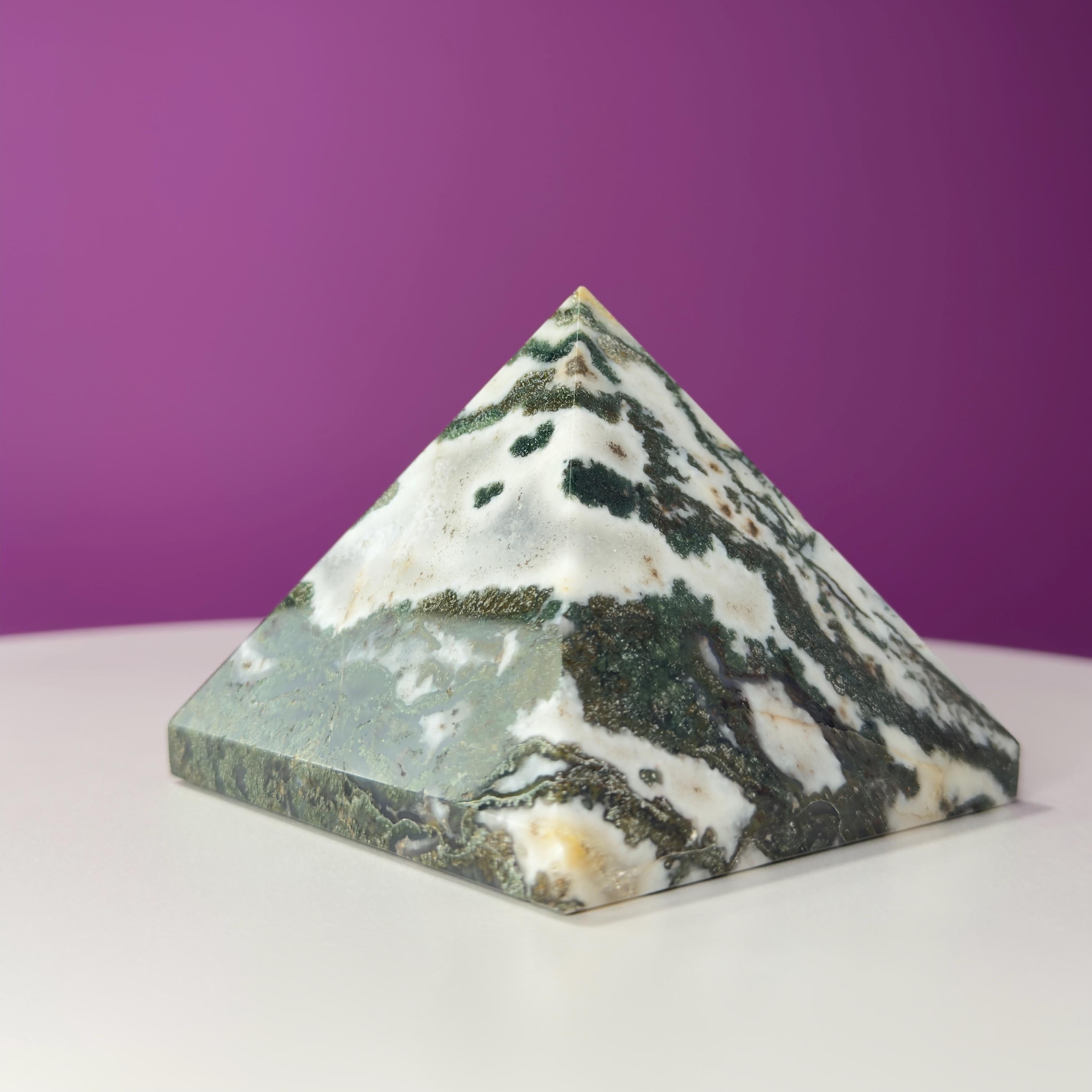 Moss Agate Pyramid