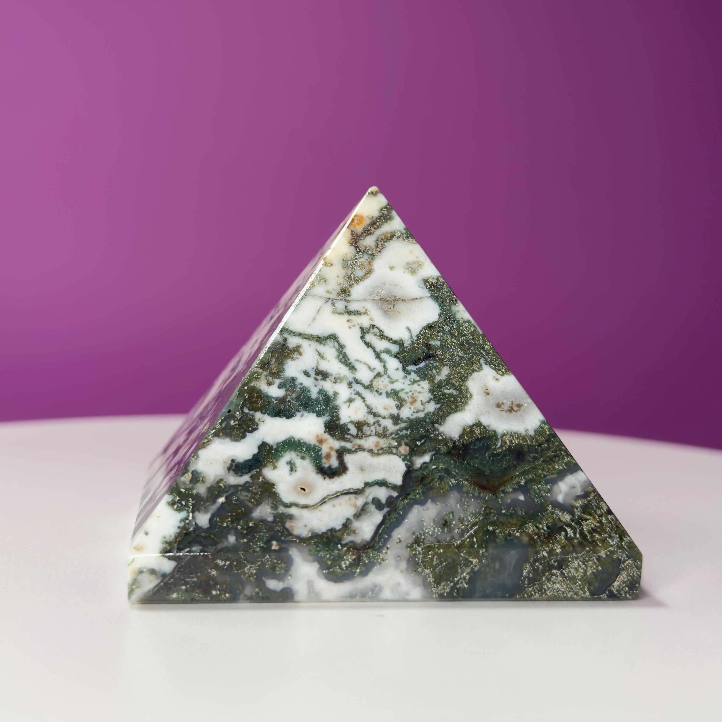 Moss Agate Pyramid