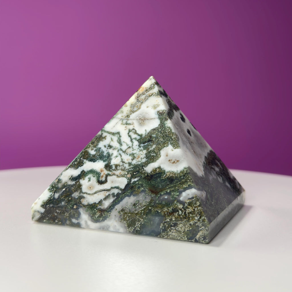 Moss Agate Pyramid