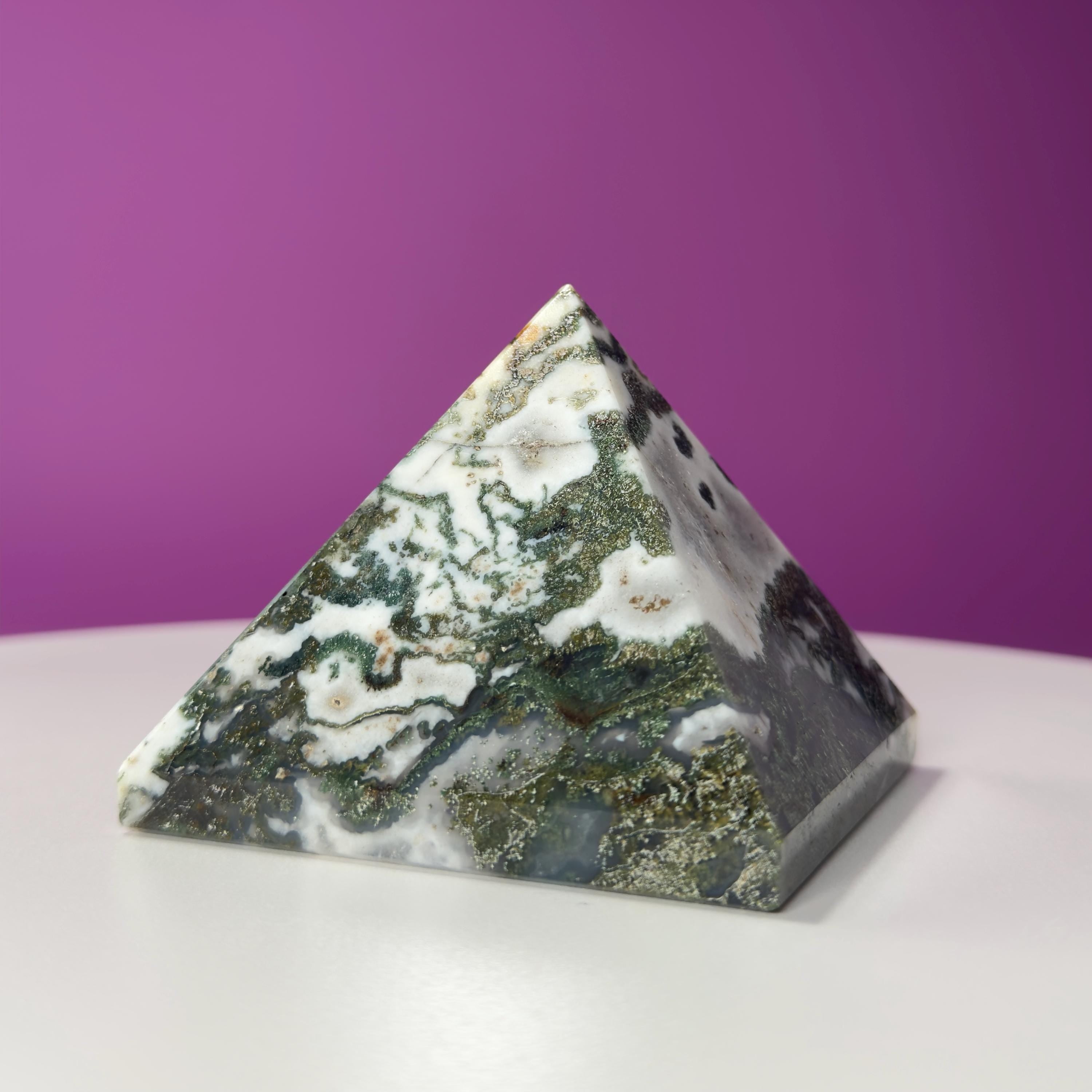 Moss Agate Pyramid