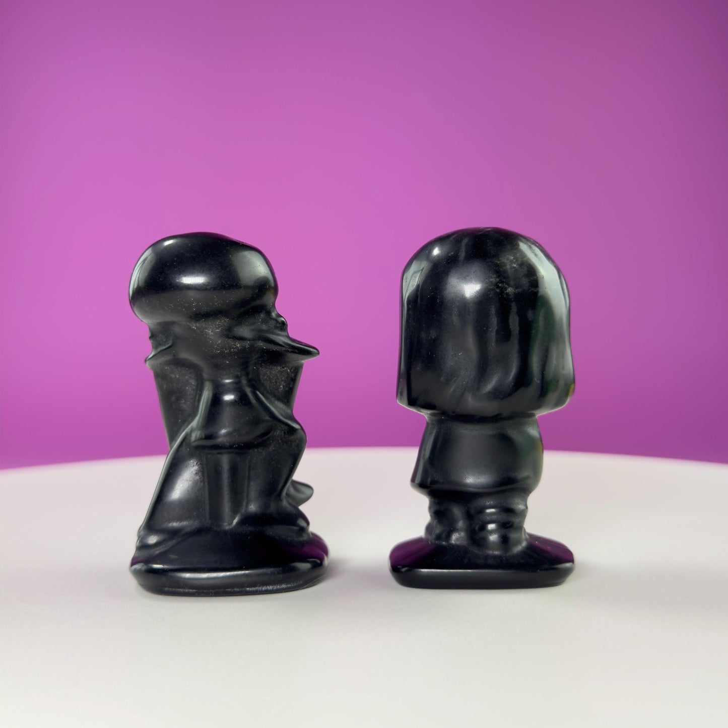 Black Obsidian Jack and Sally Carving