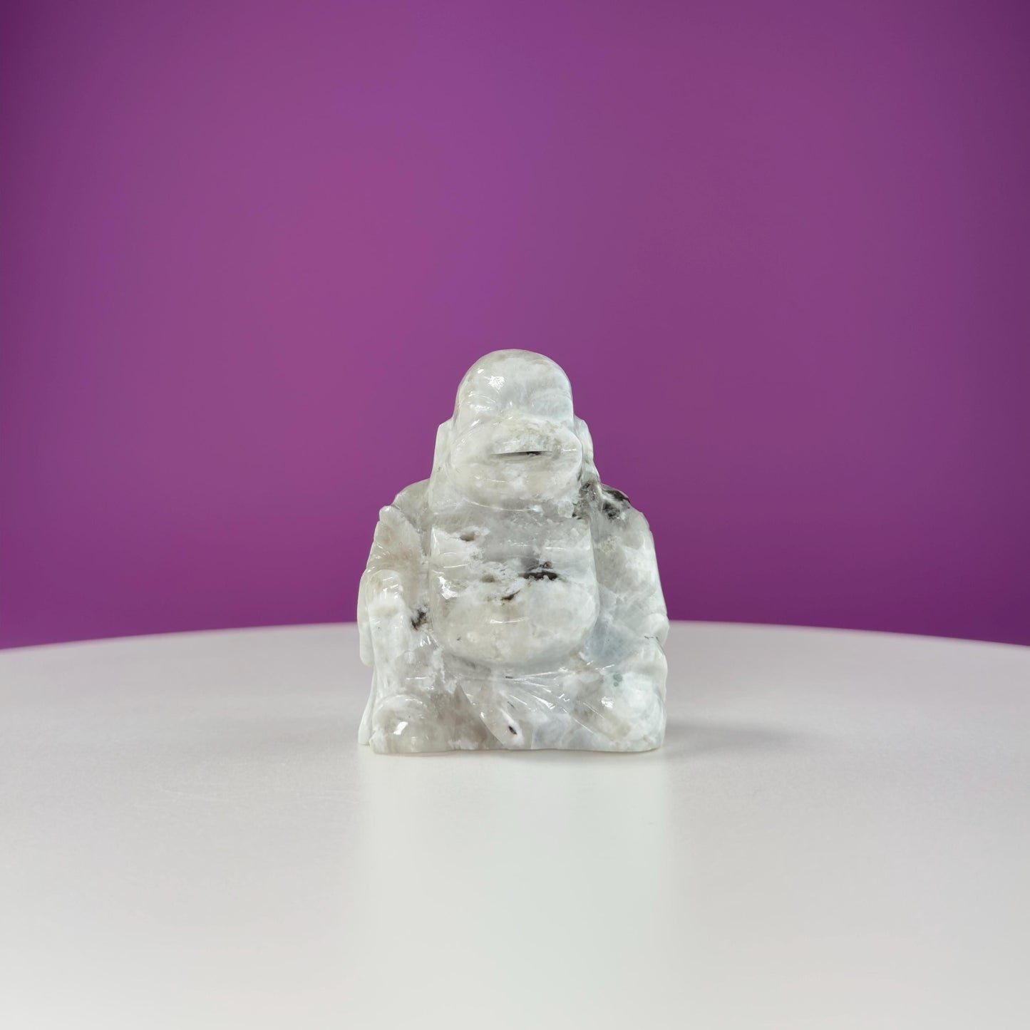 Rainbow Moonstone Buddha Carving