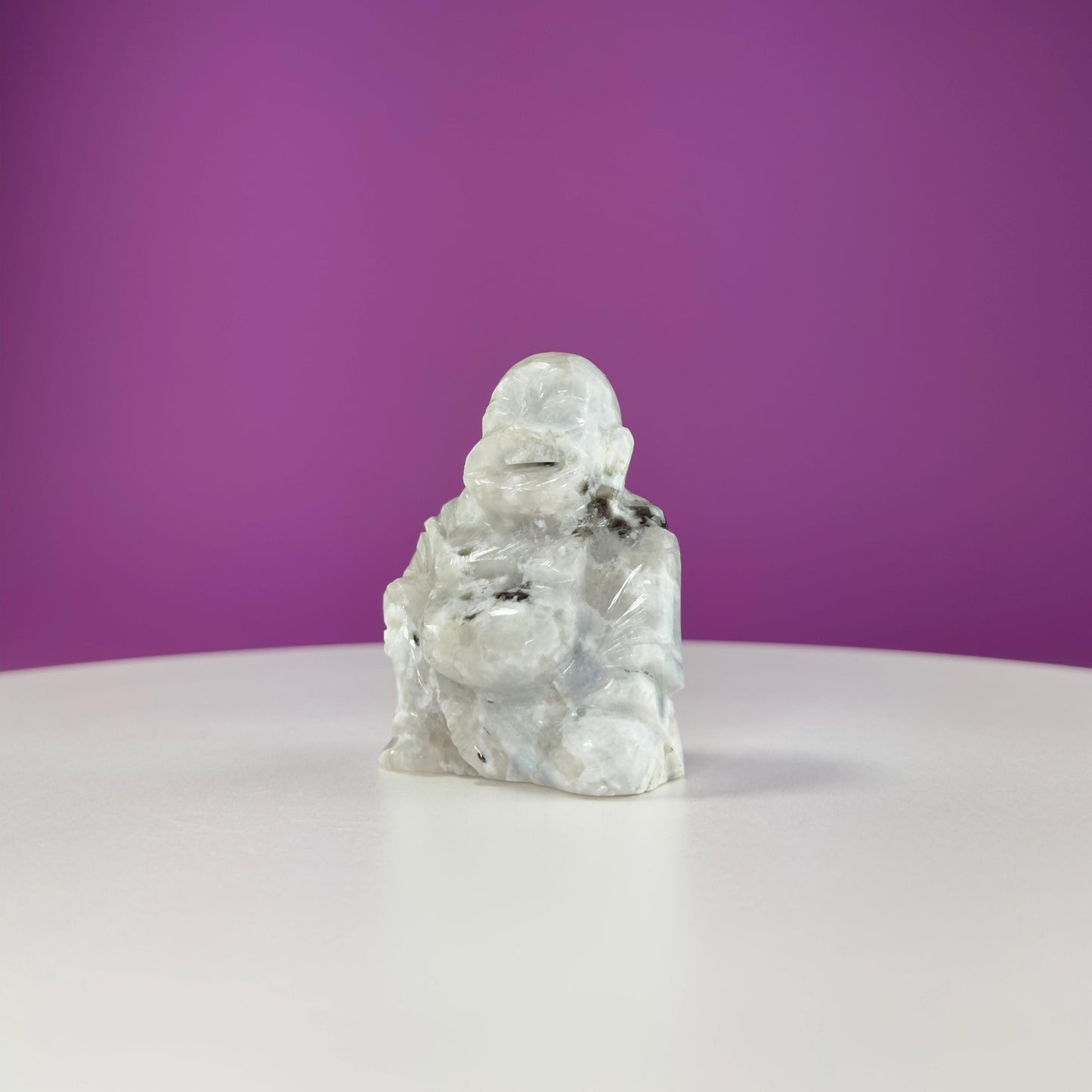 Rainbow Moonstone Buddha Carving