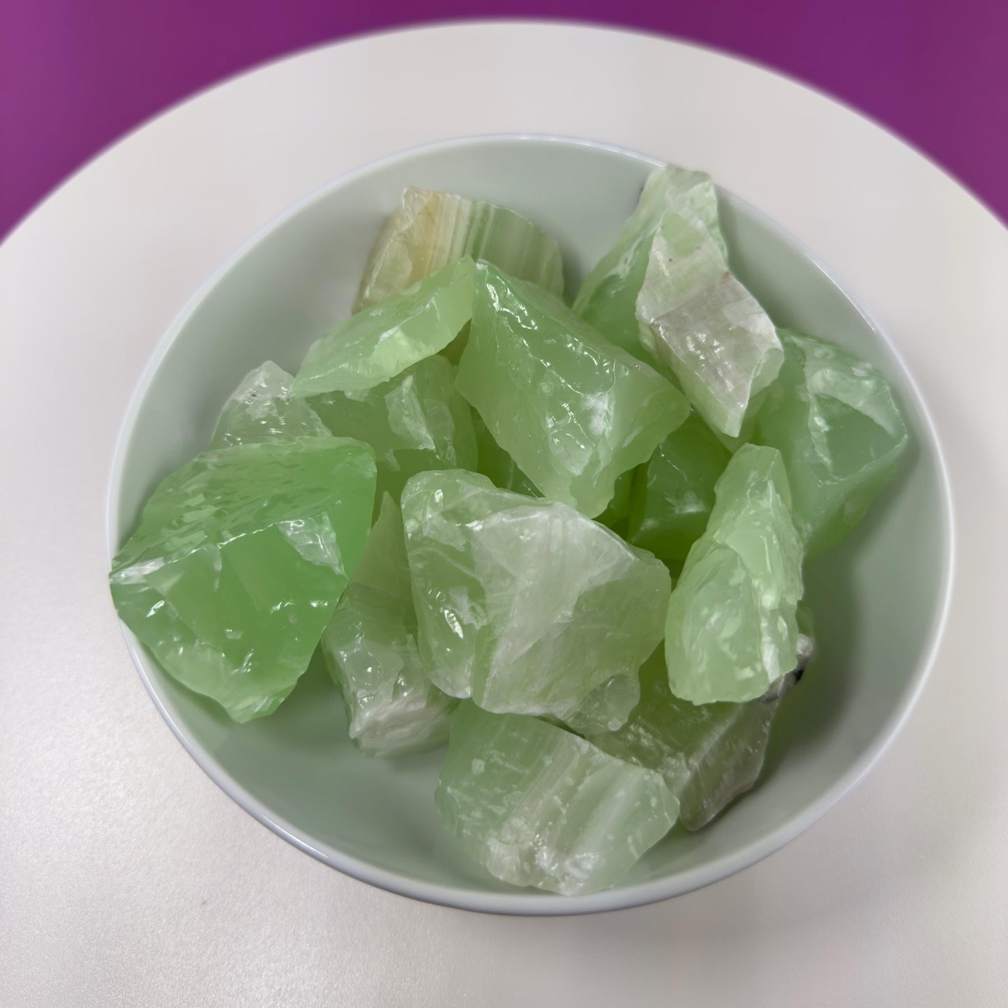 Green Calcite Rough Stones