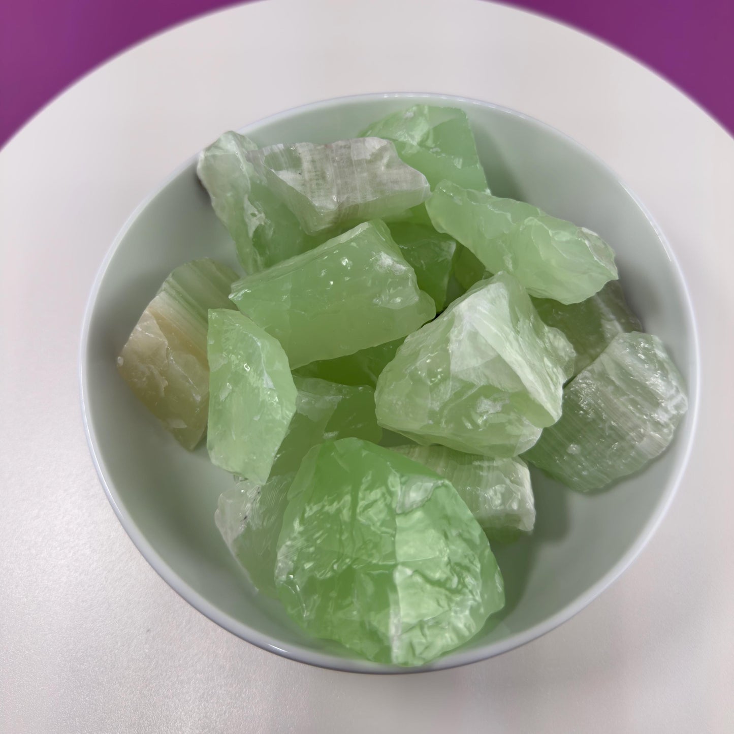 Green Calcite Rough Stones