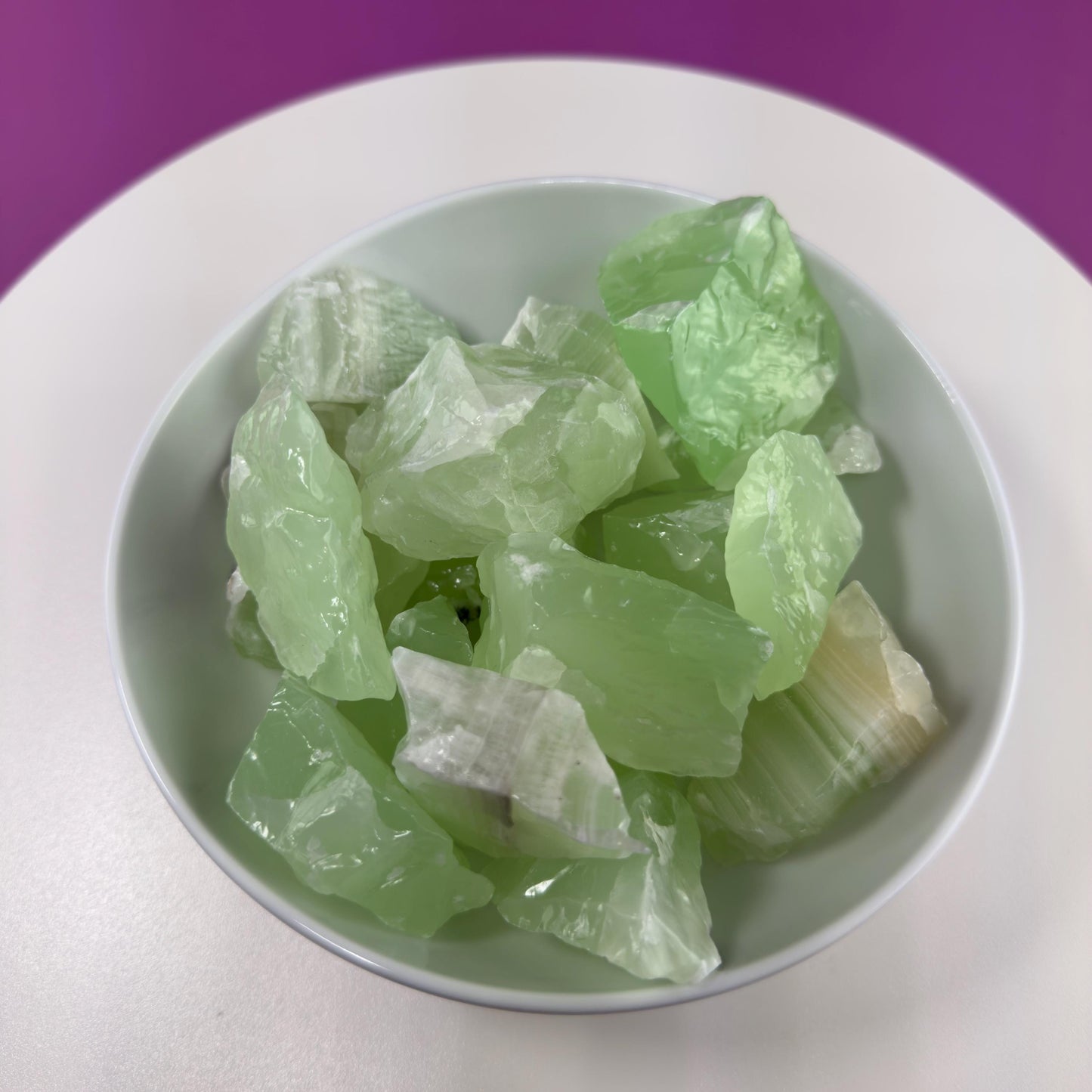 Green Calcite Rough Stones