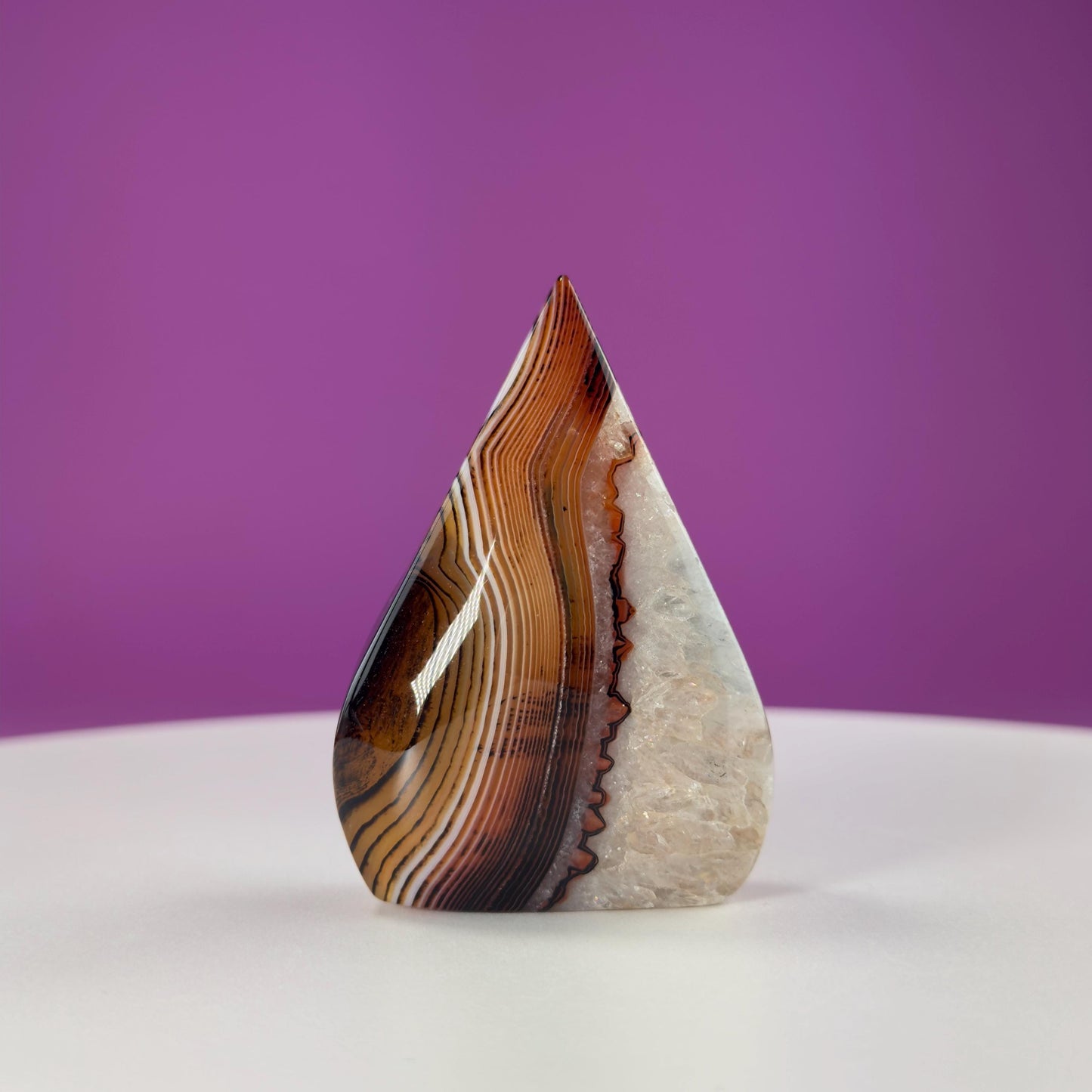 Sardonyx Tear Drop Carving